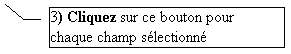 Lgende encadre 3: 3) Cliquez sur ce bouton pour chaque champ slectionn 